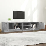 TV Cabinets 2 pcs Concrete Grey 80x35x36.5 cm Engineered Wood 811475