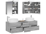 Bathroom Furniture Set 5 pcs Grey Sonoma 3407036