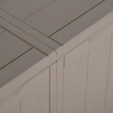 Garden Storage Box 180L Brown PP Wood Look 151231