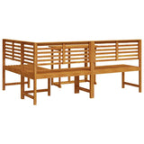 Garden Bench Set 3 pcs Brown Solid acacia wood 3328692
