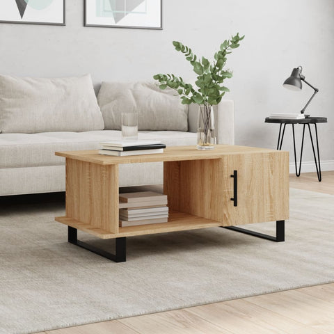 ZNTS Coffee Table Sonoma Oak 90x50x40 cm Engineered Wood 829511