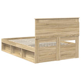Bed Frame with Headboard Sonoma 120 x 190 cm Solid Pine Wood 3410106