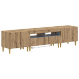 5 Piece LED TV Cabinet Artisan Oak Engineered Wood 3416771