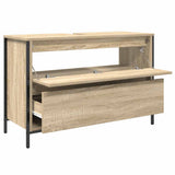 Bathroom Basin Cabinet with Drawers Sonoma Oak 90x34.5x60 cm 861878