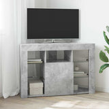 Corner LED TV Cabinet 100x40x68cm Concrete Grey Engineered Wood 889788