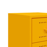 ZNTS Bedside Cabinets 2 pcs Mustard Yellow 36x39x60.5 cm Steel 846465