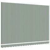Awning Replacement Fabric Green and White 430 x 345 cm 42000661