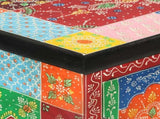Hand Painted Sideboard with Doors 53x30x75 cm Solid Wood Mango 350681