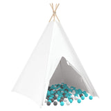 Teepee Tent White 120 x 120 x 150 cm Fabric and Plastic 3385871