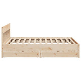 Bed Frame without Mattress 180x200 cm Super King Solid Wood Pine 3301857