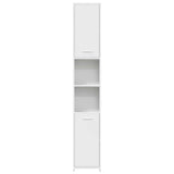 Bathroom Cabinet White 30x30x183.5 cm Engineered Wood 802597