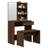 Dressing Table Set Brown Oak 74.5x40x141 cm 3114146