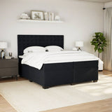 Box Spring Bed with Mattress Black 200x200 cm Velvet 3291016