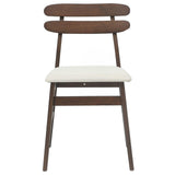 Dining Chair 2 pcs Light Brown and Light Solid Rubber Wood 42020510