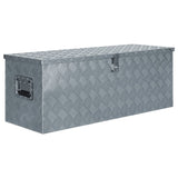 ZNTS Aluminium Box 110.5x38.5x40 cm Silver 142941