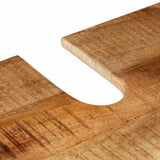 2 Piece Bathroom Furniture Set Iron and Solid Wood Mango 3217109