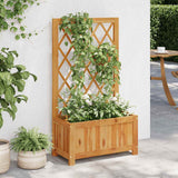 Garden Raised Bed with Trellis Solid Acacia Wood 316541