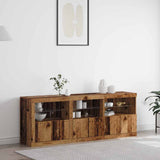 LED Sideboard Old Wood 181 x 37 x 67 cm Engineered Wood 3333111
