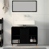 Bathroom Cabinet Black 80 x 33 x 60 cm Engineered Wood 873894