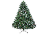 6 FT Artificial Snow Tipped Christmas Tree with DIY 100 Warm Lights Battery Operated, Hinged Xmas 88965104