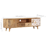 TV Cabinet 140x30x40 cm Solid Mango Wood 249856