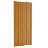 Roof Panels 36 pcs Galvanised Steel Light Wood 100x45 cm 317220