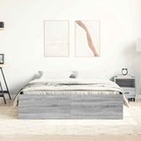 Bed Frame without Mattress Grey Sonoma 140x190 cm 3203906