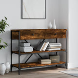 Console Table with Drawers and Shelves Smoked Oak Engineered Wood 833405