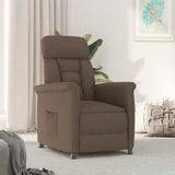 Recliner Chair Brown Dark brown 70.5 x 96.5 x 95 cm Fabric 348399