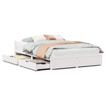 Bed Frame without Mattress White 140x200 cm Solid Wood Pine 3301689