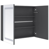 LED Bathroom Mirror Cabinet Shining Grey 80x12x68 cm 326514