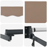 Solar Electric Awning 4 x 3 m Taupe 100% Polyester 3426077