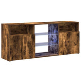 TV Cabinet with LED Lights Smoked Oak 120x30x50 cm 815714