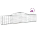 Arched Gabion Baskets 17 pcs 300x30x60/80 cm Galvanised Iron 3146498