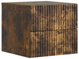 Wall-Mounted Bedside Cabinet 2 pcs Smoked Oak 33 x 34.5 x 40 cm 898476