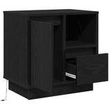 Bedside Cabinet Black Oak 50 x 34.5 x 50 cm Engineered wood 869580