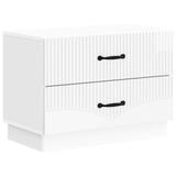 Bedside Cabinet High Gloss White 62 x 34.5 x 44.5 cm 895239