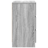 Bedside Cabinet with 3 Drawers Grey Sonoma 39x35x65 cm 861347