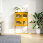 ZNTS Highboard Mustard Yellow 68x39x107 cm Steel 853347