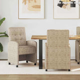 Dining Chairs with Wheels 2 pcs Light grey 57 x 67 x 98 cm 42017897