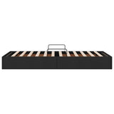 Storage Bed with Headboard Black 90 x 190 cm Fabric 3370045