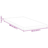 Mattress Topper White 120 x 200 x 7 cm Jaquard Fabric 4106236
