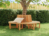 Tree Benches 2 pcs Half Round 160 cm Solid Wood Teak 3157908