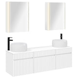 Bathroom Cabinet Set 5 pcs White Engineered Wood 3406647