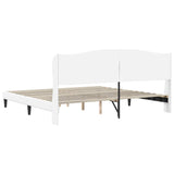 Bed Frame with Headboard White 180 x 200 cm Faux Leather 42027873