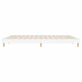 Bed Frame without Mattress White 200x200 cm Engineered Wood 832005