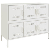 ZNTS Sideboard White 100.5x39x79 cm Steel 843101