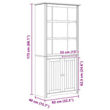 Bookcase BODO Honey Brown 82 x 40 x 173 cm Engineered Wood 42023479