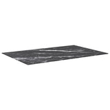 Table Top Black 100x62 cm 8mm Tempered Glass with Marble Design 322275