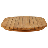 Table Top 80 x 40 x 3.5 cm Oval Solid Teak Wood Natural 42033160